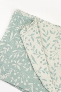 LIMAS Muslin Cloth Flora Mint